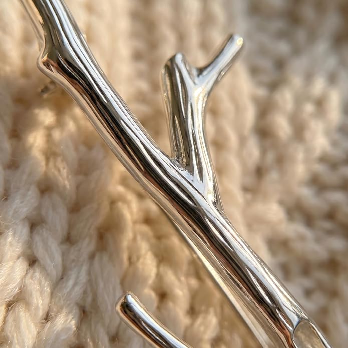 2PCS Metal Branch Shaped Flower Insert Brooch Pins, Wearable Corsage Holders - Image 6