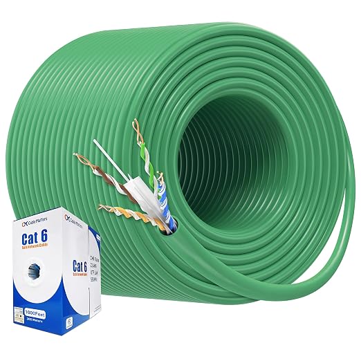 Cable Matters 10Gbps in-Wall Rated 23AWG Bare Copper Cat 6 Cable - 1000ft by CableMatters