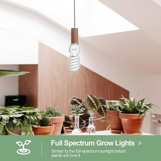 EMART Full Spectrum Light Bulb, 4 x 45W 5500K Spiral CFL Daylight - Image 8