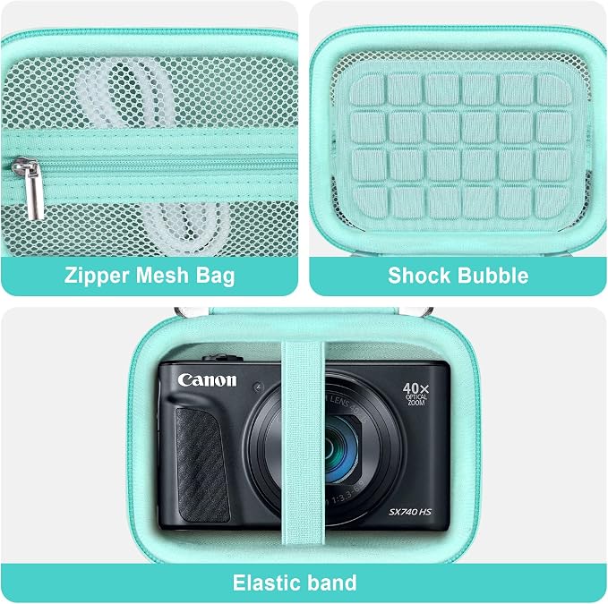 Hard Carrying Case for Canon PowerShot SX740 HS/ELPH 360 HS/ SX730 HS/ SX720 - Image 4