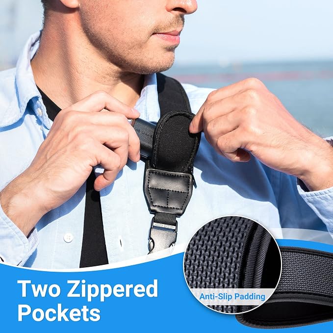DSLR Camera Neck Strap, Soft Neoprene Shoulder Belt - Image 3