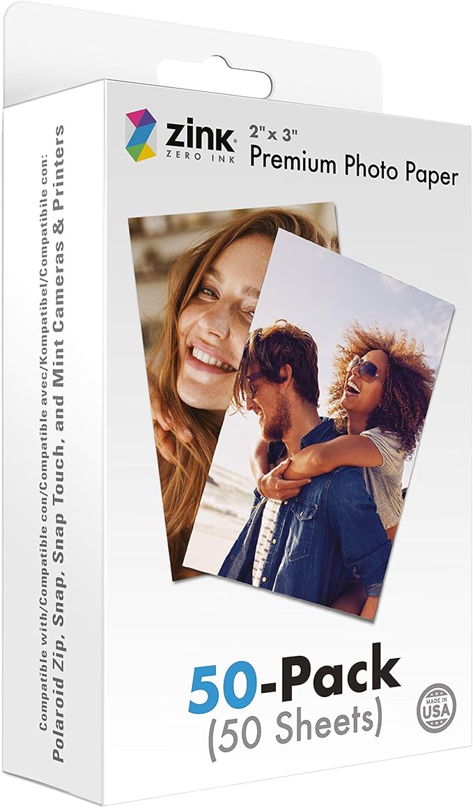 Zink 2"x3" Premium Instant Photo Paper Compatible by Zink