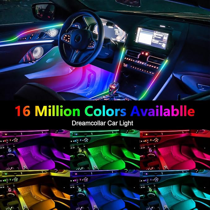 Dreamcolor Acrylic Interior Car Lights - 18 in 1 RGB LED Strip Lights - Image 4