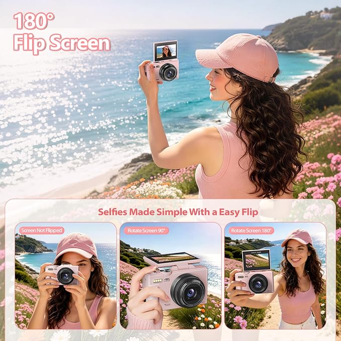 4K Digital Camera for Photography, 64MP Vlogging Camera for YouTube - Image 5