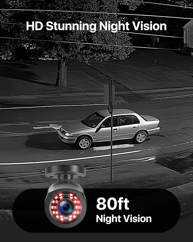ZOSI 3K Lite 16CH Security Camera System, AI Human Vehicle Detection, Night - Image 2