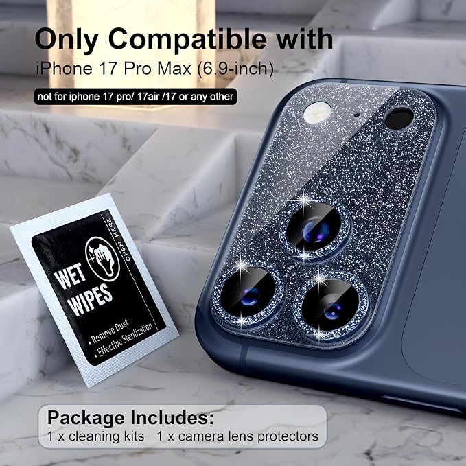Choiche Compatible for iPhone 17 Pro Max Camera Lens Protector, Bling Camera - Image 2