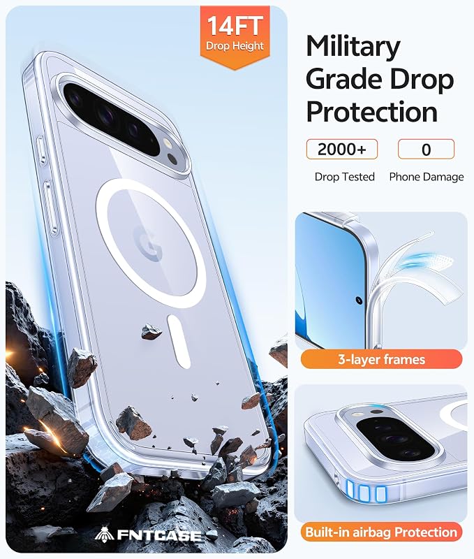 FNTCASE for Google Pixel 10 Pro Case: for Pixel 10 Case Anti Yellowing - Image 5