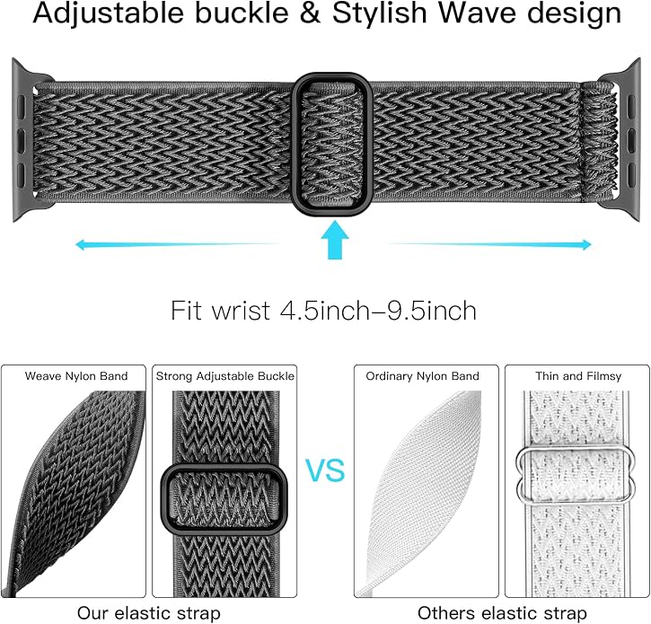 Lerobo Stretchy Nylon Solo Loop Band, Compatible - Image 3