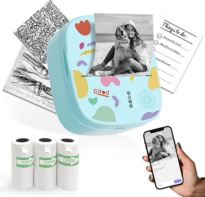 Mini Sticker Printer AHM2, Mini Thermal Printer by PrintJoyShareLove