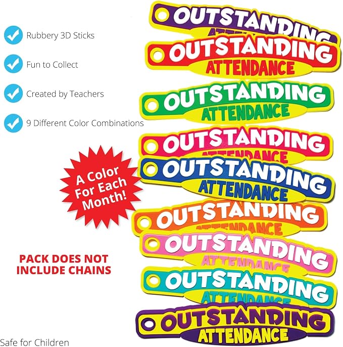 Brag Sticks Outstanding Attendance Value Pack: Wearable Incentives to Increase - Image 2