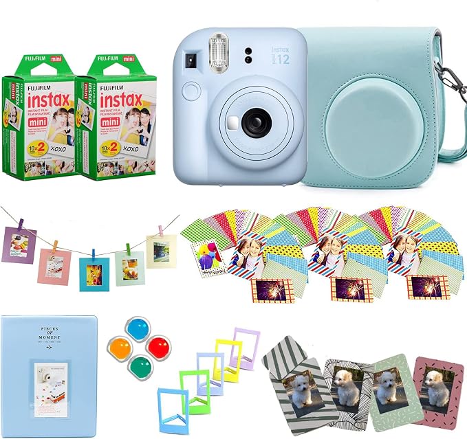 Fujifilm Instax Mini 12 Instant Camera + Pro Design Accessory Bundle by FUJIFILM