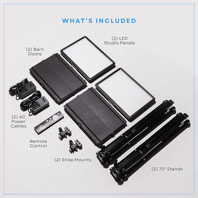 Lume Cube Studio Panel 2-Point Lighting Kit | Edge Lit LED Bicolor Light Panels - Image 6