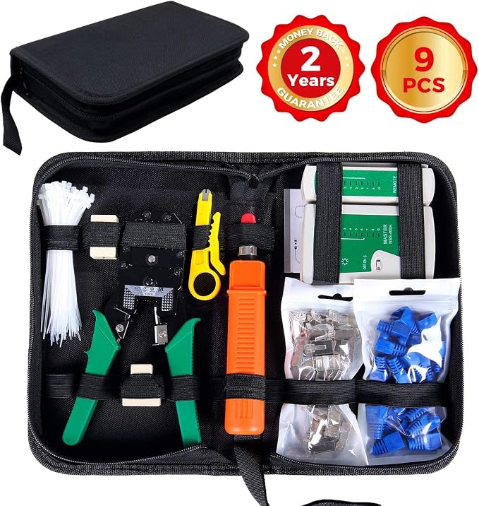 SGILE 9-in-1 Portable Crimping Tool Kit, 8P8C 6P6C 4P4C Connectors, - Image 8