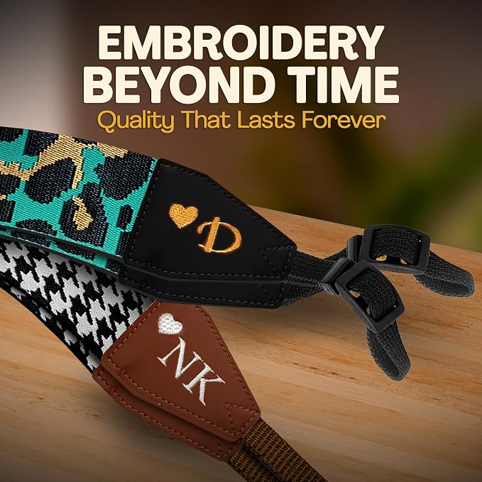 Art Tribute Custom Blue Leopard Camera Strap - Image 5