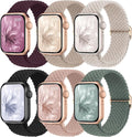 6 Pack Braided Stretchy Bands Compatible by KnossenWatchBand
