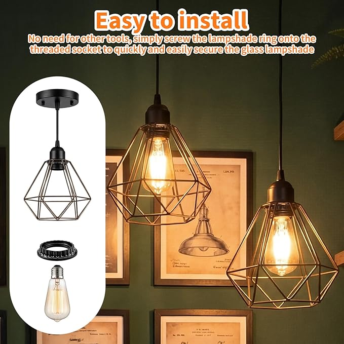 9 PCS E26/E27 Lamp Shade Rings - Image 4