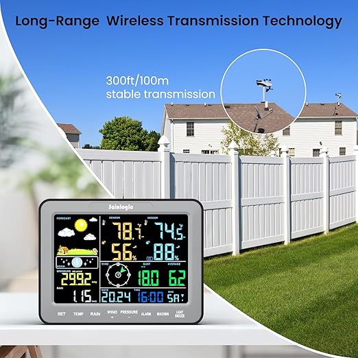 Sainlogic 12-in-1 Weather Station, Weather Stations Wireless Indoor Outdoor - Image 6