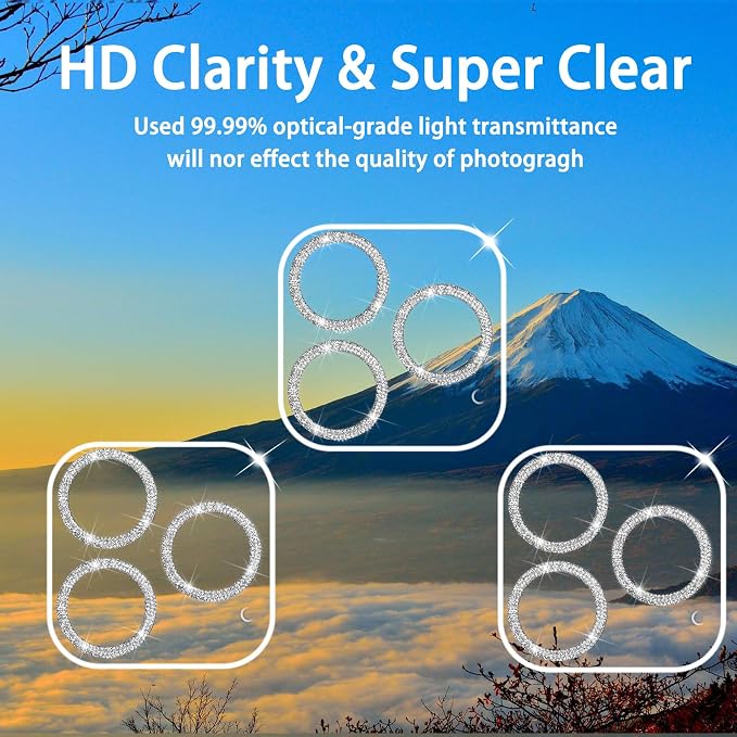 Dengduoduo 3 Pack Tempered Glass Camera Lens Protector - Image 3