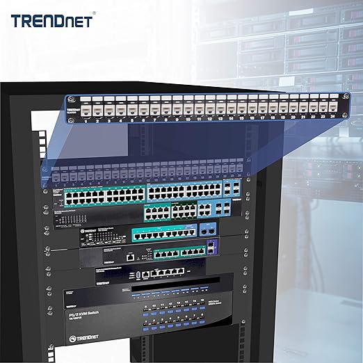 TRENDnet 24-Port Blank Keystone 1U Patch Panel, 1U 19" Metal Rackmount Housing - Image 3