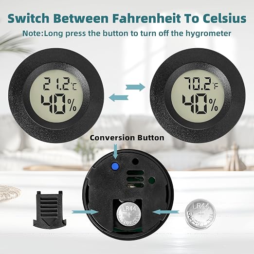 EWPJDK Mini Hygrometer Indoor Humidity Meter Hygrometer Thermometers 4 Pack - Image 5