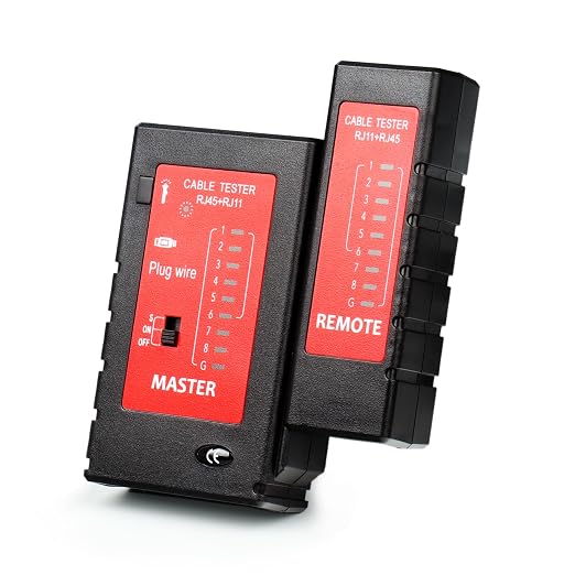 Network Cable Tester Ethernet Continuity Test Tool RJ45 RJ11 RJ12 CAT5 CAT5e by GGIARAON