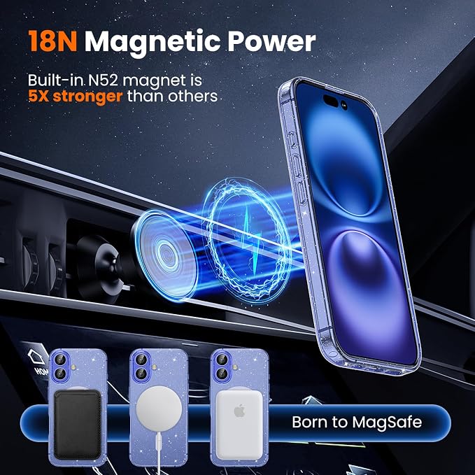 toushion 3 in 1 for iPhone 16 Case Clear - Image 3