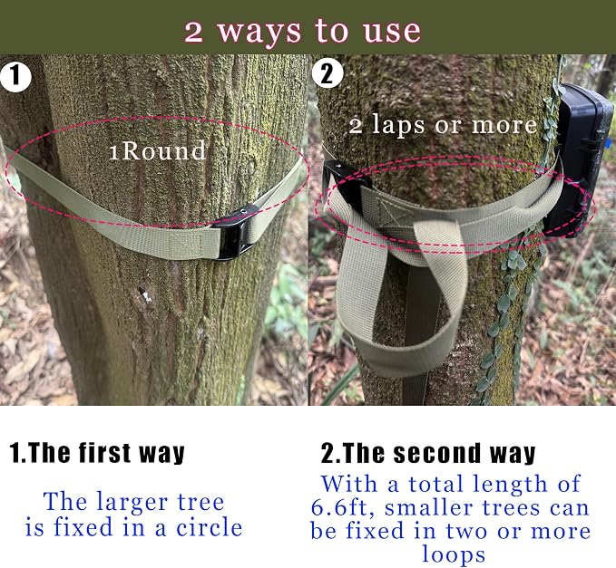 Heavy Duty Trail & Game Camera Mount Straps Belts Hunting Camera Tree Mounting - Image 5