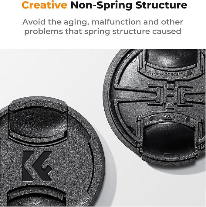 K&F Concept 95mm Lens Cap, 9-in-1 Center Pinch Lens Cover + Anti-Loss Keeper - Image 3