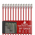 5 Feet Cat6 Patch Cables, Solid Pure Copper Patch Cord, Cat 6 Ethernet Cable by CatBose