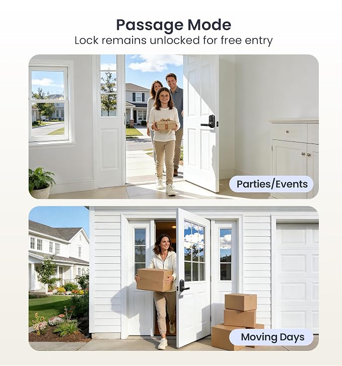 Veise VE019 Fingerprint Smart Lever Lock, App Control, Keyless Entry Door Lock - Image 13