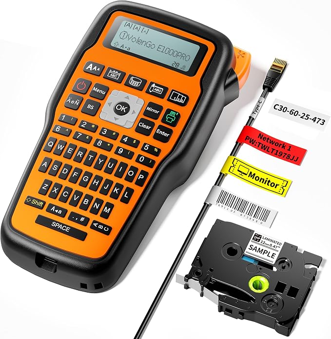 Label Maker Machine with-Tape, Heat Shrink Label Maker Waterproof-Labels by HOME