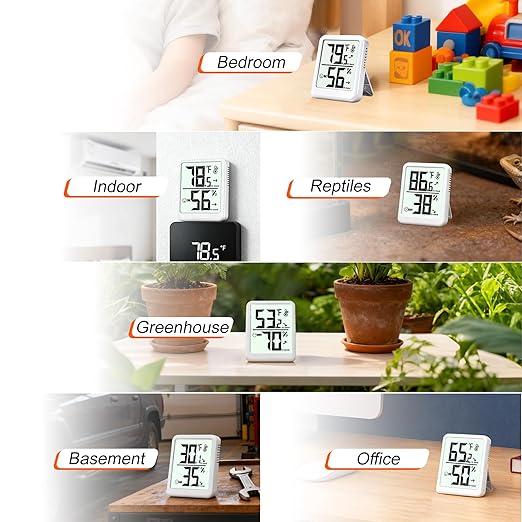 Room Thermometer Indoor Hygrometer Humidity Meter Gauge Digital Temperature and - Image 6