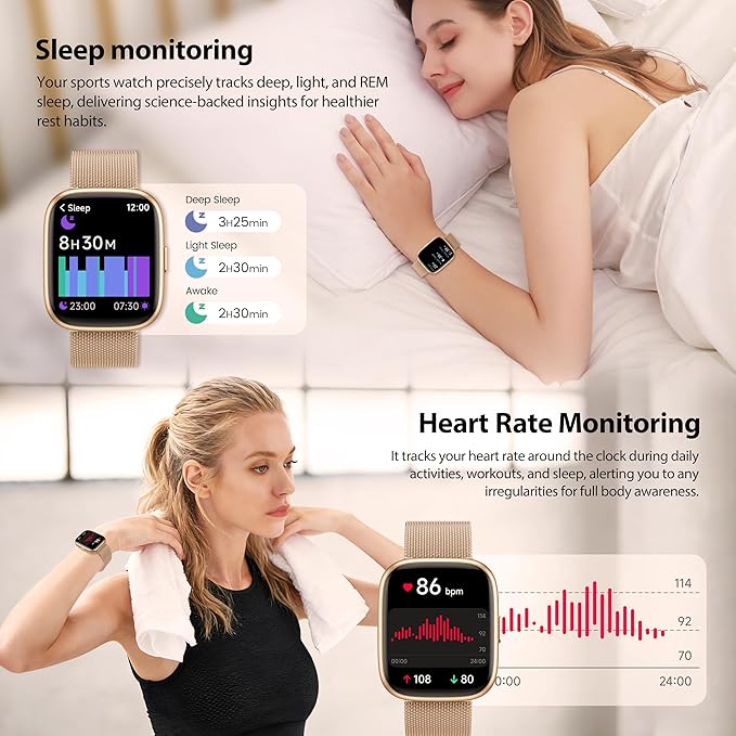 Smart Watch for Women with Alexa Built-in, 1.83" HD Touchscreen Fitness Tracker - Image 4