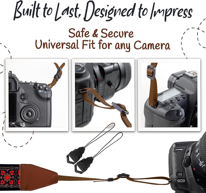 Art Tribute Camera Strap For Photographers Padded Universal Fit Neck Shoulder & - Image 7