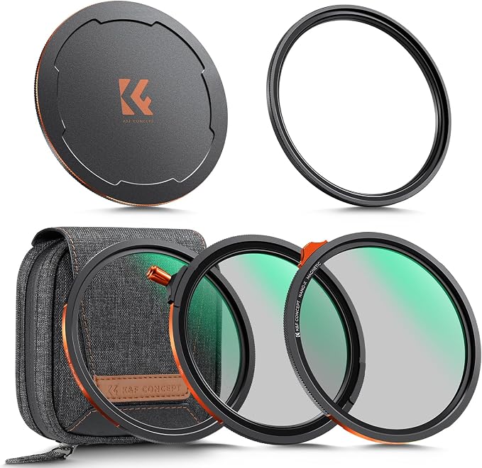 K&F CONCEPT 52mm Magnetic 1s Swap 5-Pack: CPL + VND2-32 + Black Diffusion 1/4 + by KFCONCEPT