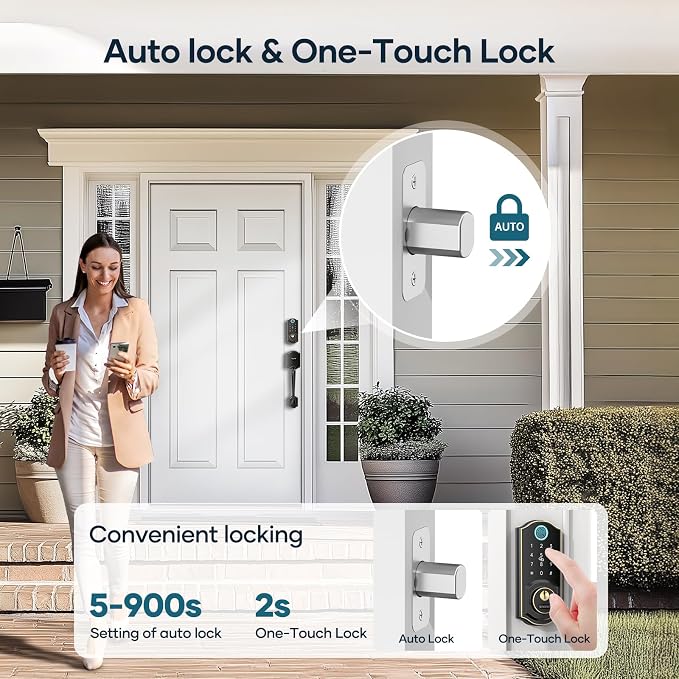 SMONET Front Door Lock Set Keyless Entry, Smart Door Lock - Image 6