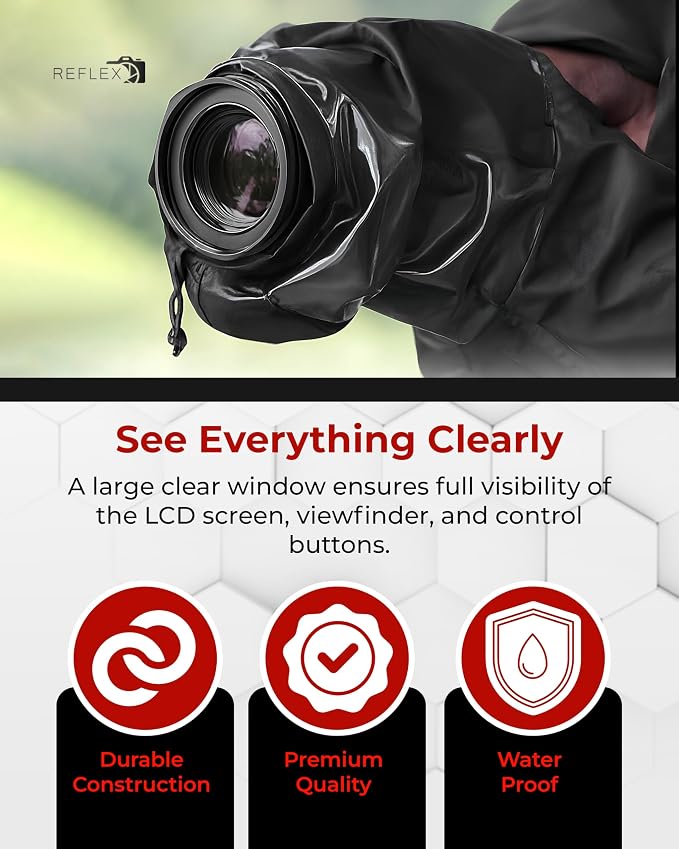 REFLEX CAMERA Universal Protective Waterproof DSLR/SLR Rain Cover - Image 5