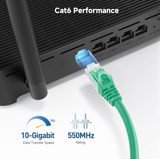 Cable Matters 10Gbps Snagless Short Cat 6 Ethernet Cable - 1ft - Image 3