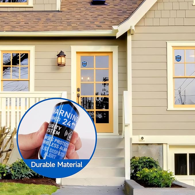 3PCS Security Alarm System Sign - Image 5