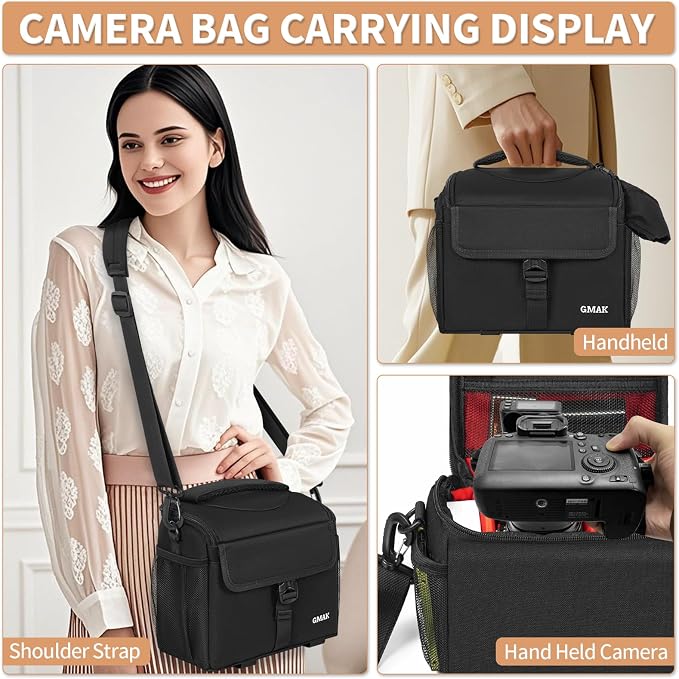 GMAK Waterproof Camera Bag for Photographers, Anti-shock Camera Shoulder Bags - Image 5