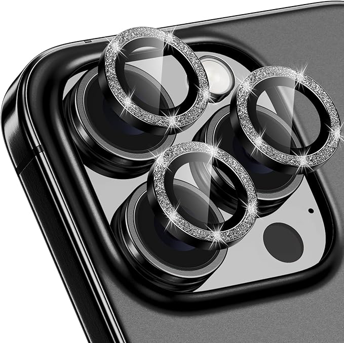 for iPhone 16 Pro/16 Pro Max Camera Lens Protector Bling Individual Metal by Xfilm
