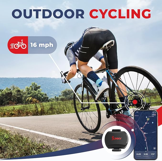 Sunny Health & Fitness 2-in-1 Advanced Cadence/RPM + Speed Sensor, Cadence - Image 6
