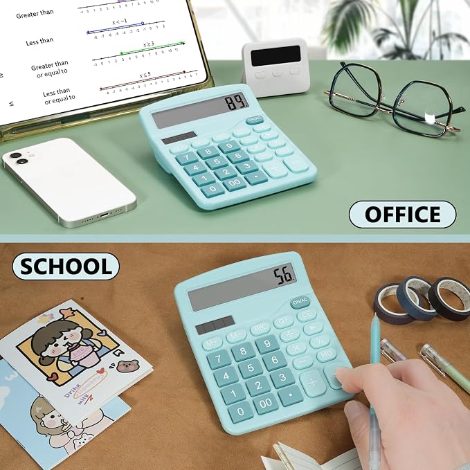 Cute Light Blue Desktop Calculator - Image 5
