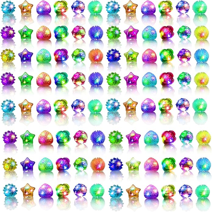 OLUPP Light Up Rings, Glow In The Dark Party Supplies, 6 Style Flashing Glow In by OLUPPGlowinTheDarkPartySupplies