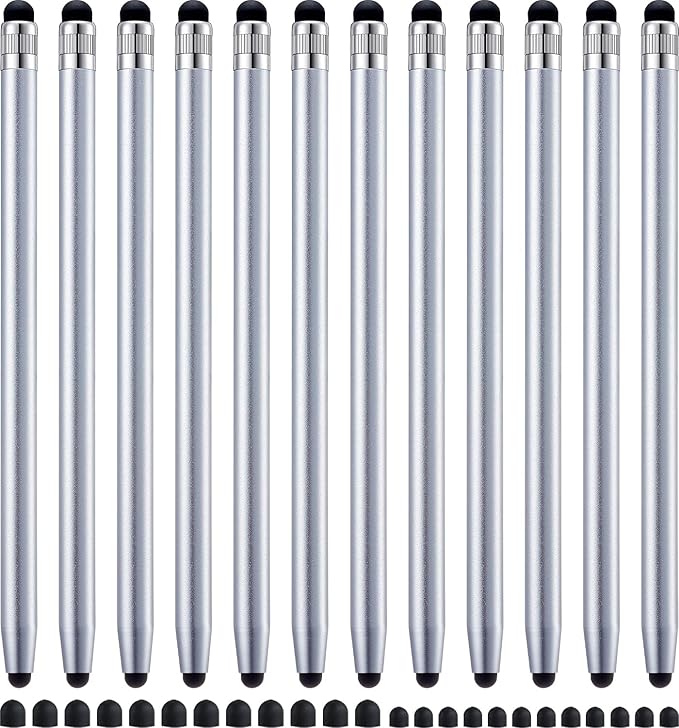 LINFANC 12Pcs Silver Stylus Pen by LINFANC
