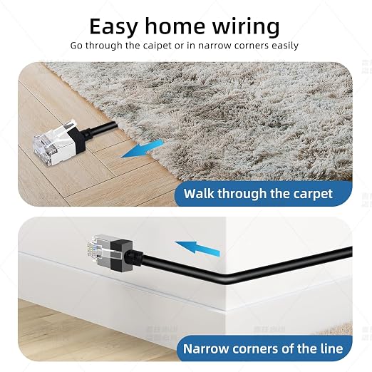Ultra Slim Cat 6 Ethernet Cable 25 Feet, Flexible Rj45 Cat 6a LAN Cord - Image 4
