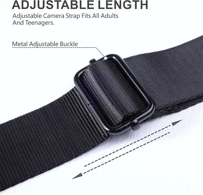 Padwa Lifestyle Black Adjustable Camera Strap - Image 5
