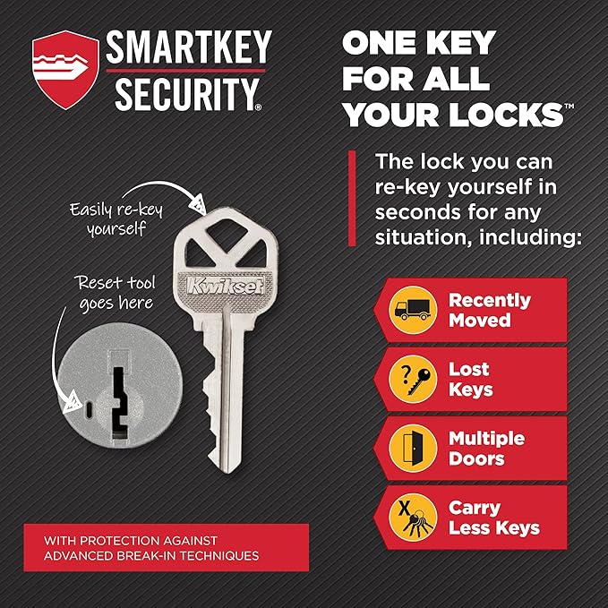 Kwikset 991 Tustin Entry Lever and Single Cylinder Deadbolt Combo Pack - Image 4