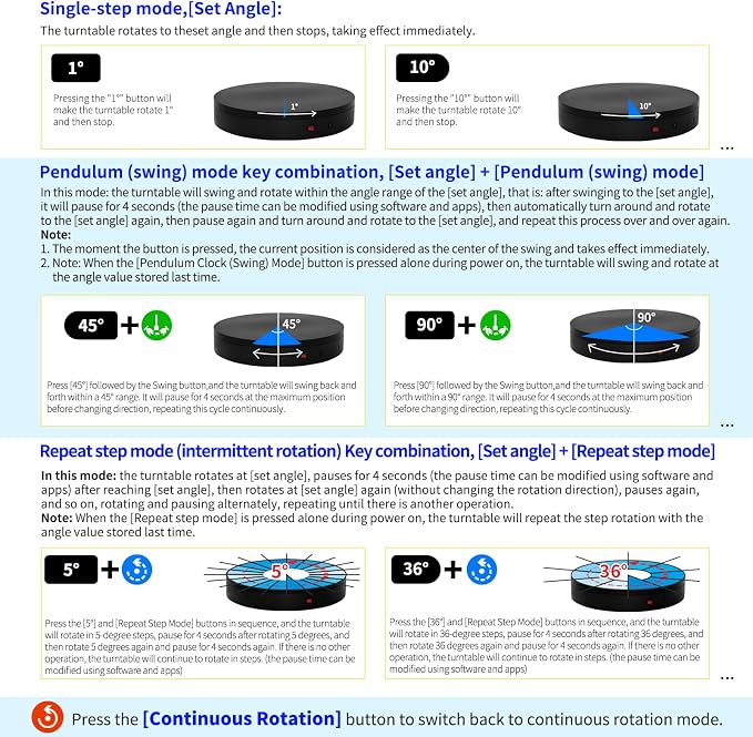 19.7In Large Programmable Motorized Electric Turntable Command-Controlled - Image 4