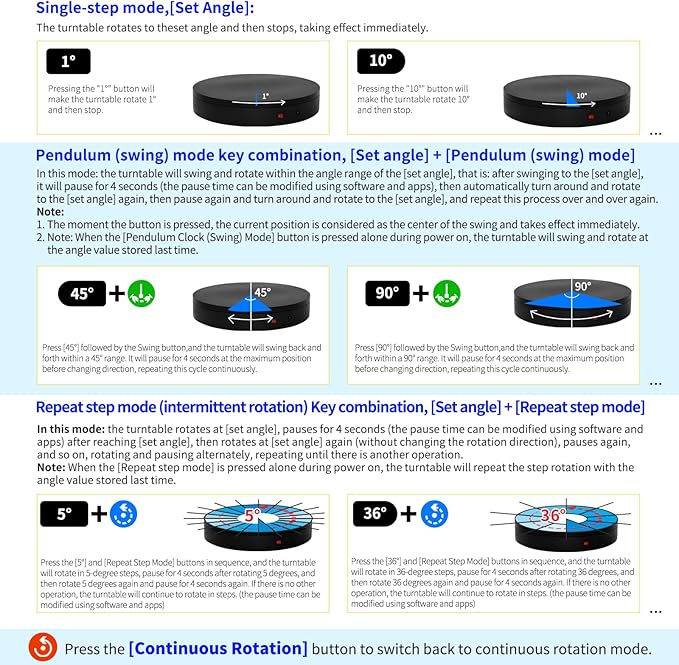 Programmable Motorized Electric Photography Turntable Rotating Platform - Image 4